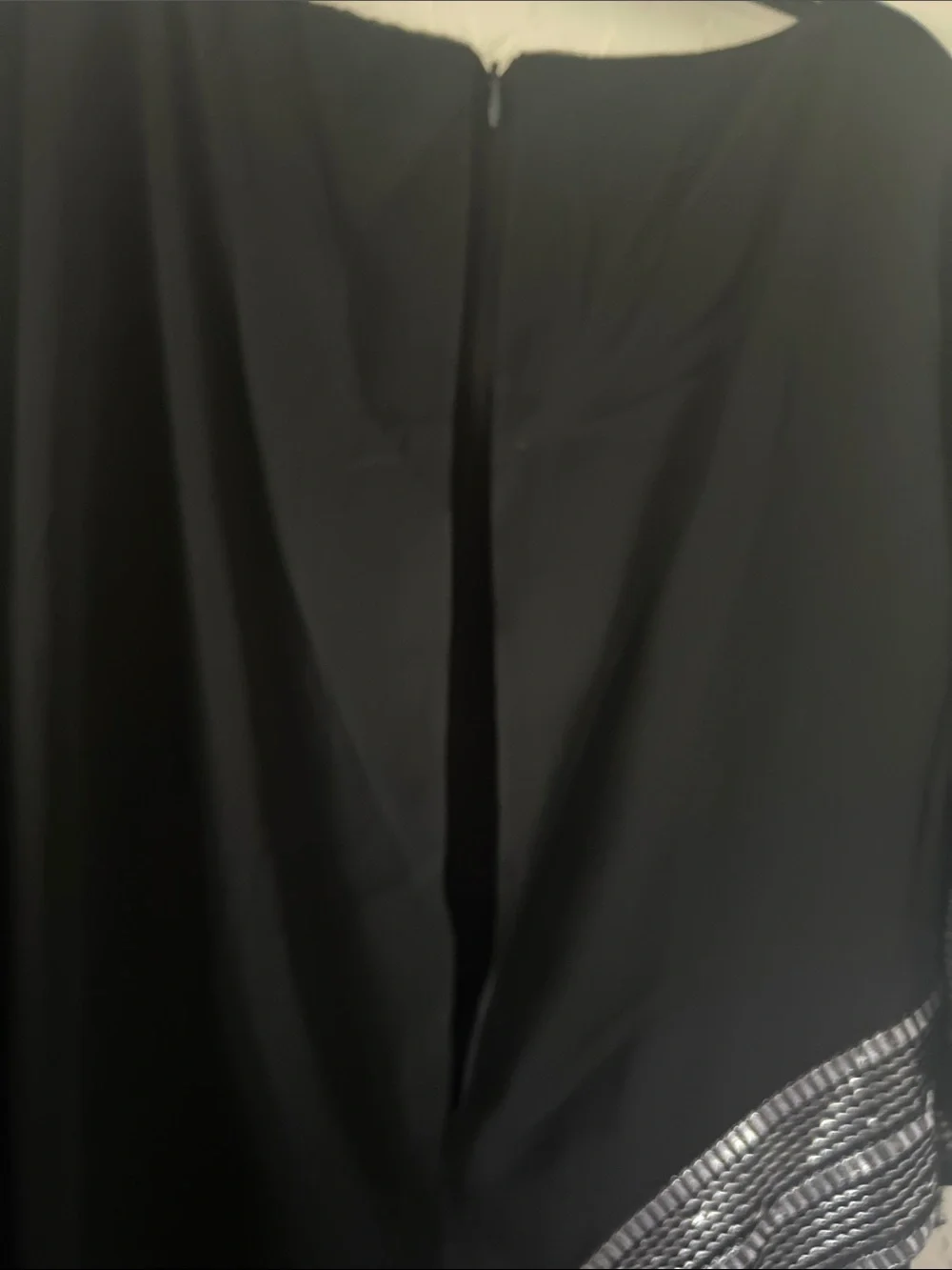 SLNY Black Wide-Leg Jumpsuit with Silver Embellished Overlay - Picture 7 of 9